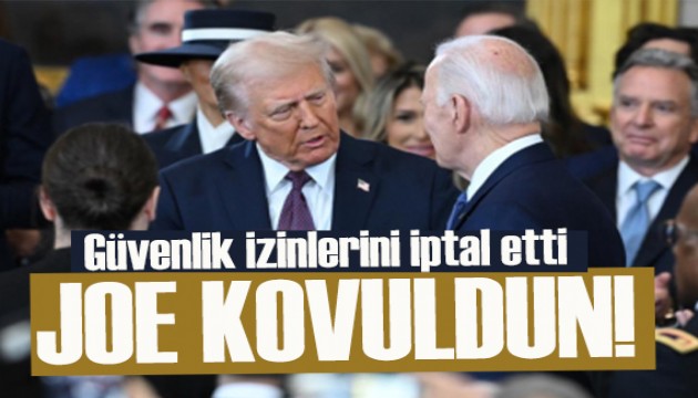 Trump, Biden'ın tüm güvenlik izinlerini iptal etti