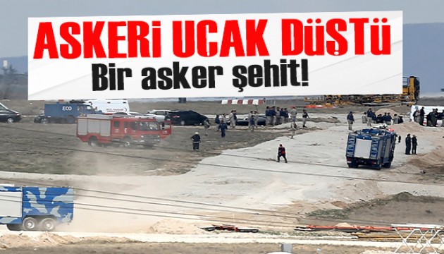 Konya'da eğitim uçağı düştü! Bir asker şehit