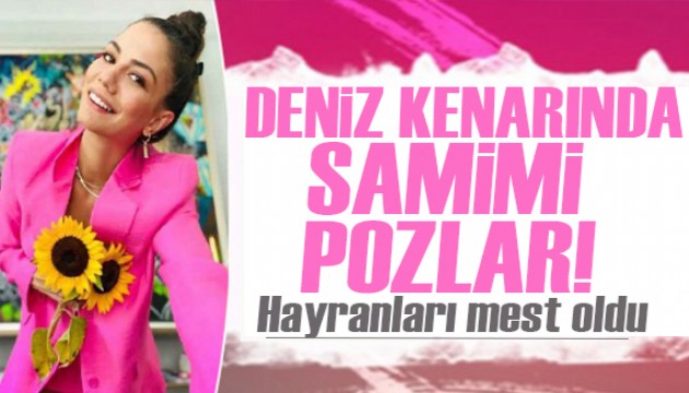 Demet Özdemir'den deniz kenarında samimi pozlar!