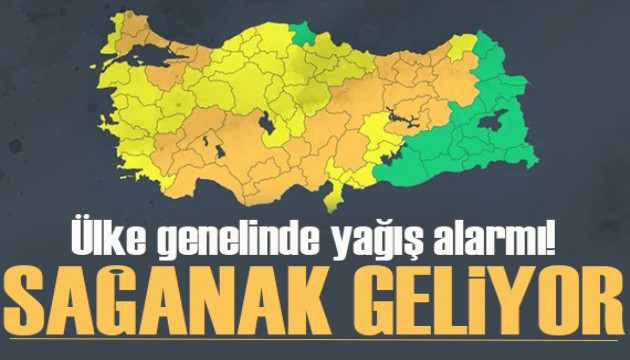 Ülke genelinde yağış alarmı! Sağanak geliyor