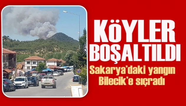 Sakarya'daki yangın Bilecik'e sıçradı: Köyler boşaltıldı