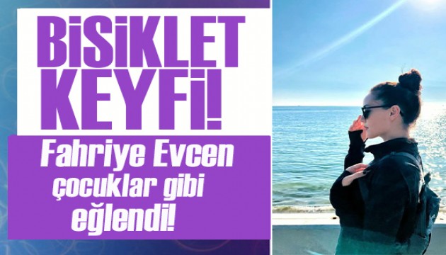 Fahriye Evcen'in bisiklet keyfi...