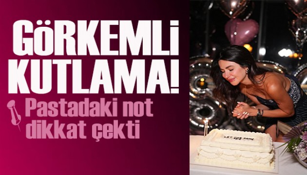 Görkemli doğum günü kutlaması! Pastadaki not dikkat çekti