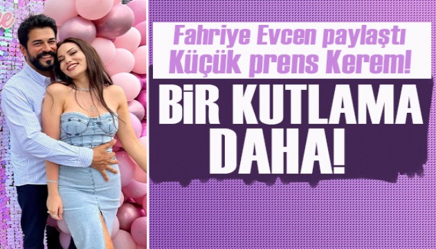 Fahriye Evcen ile Burak Özçivit'in küçük oğlu Kerem Özçivit'e 1 yaş partisi