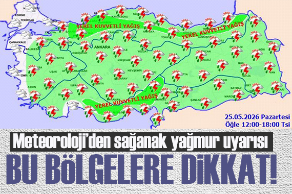Meteoroloji Genel Müdürlüğü'nden sağanak yağmur uyarısı!