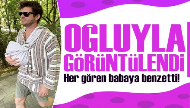 Kıvanç Tatlıtuğ ve oğlu Kurt Efe görüntülendi!