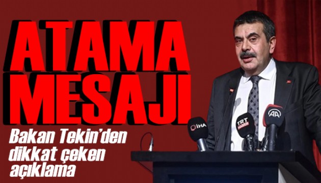 Bakan Tekin'den atama açıklaması: Sayıyı belirleyeceğiz