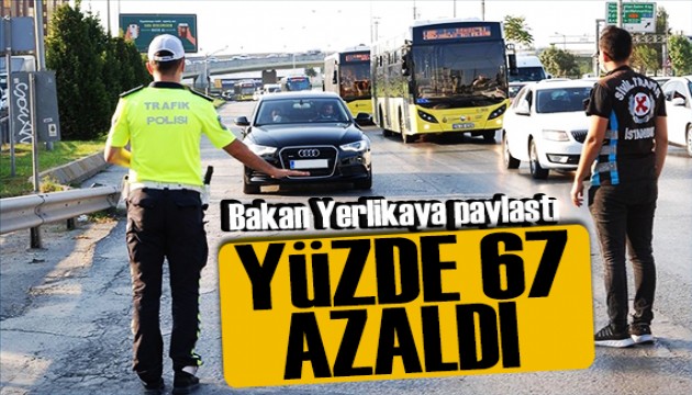 Denetimler sürüyor! Bakan Yerlikaya duyurdu: Yüzde 67 azaldı