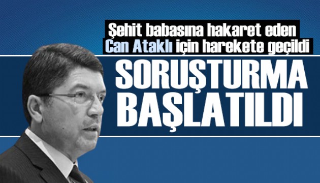 Bakan Tunç'tan Can Ataklı sorusuna yanıt: Soruşturma başlatıldı