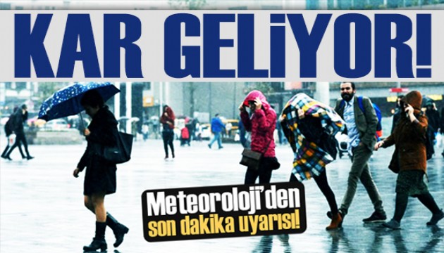 Meteoroloji'den 28 ile alarm! Kar geliyor: İşte 23 Aralık hava durumu