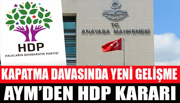 AYM'den HDP kararı