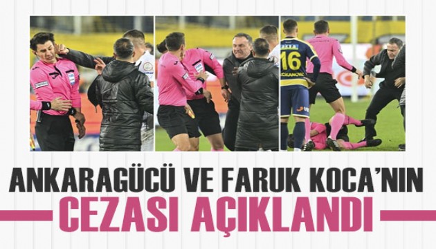 Ankaragücü ve Faruk Koca'nın cezası belli oldu!