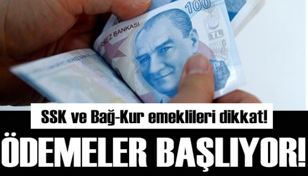 SSK ve Bağ-Kur emeklileri dikkat! Ödemeleri için tarih belli oldu