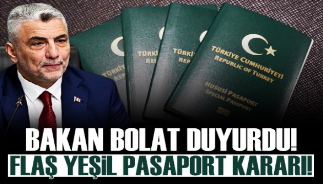 Bakan duyurdu: 8 bin 500 kişiye yeşil pasaport verilecek