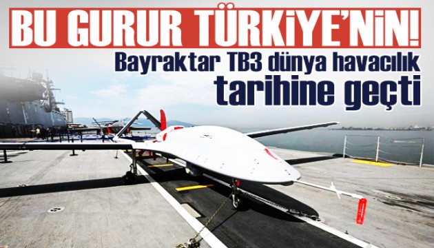 Bayraktar TB3, TCG Anadolu'ya ilk kalkış ve inişini başarıyla tamamladı