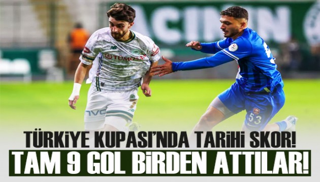 Türkiye Kupası'nda tarihi skor! 9 gol birden attılar