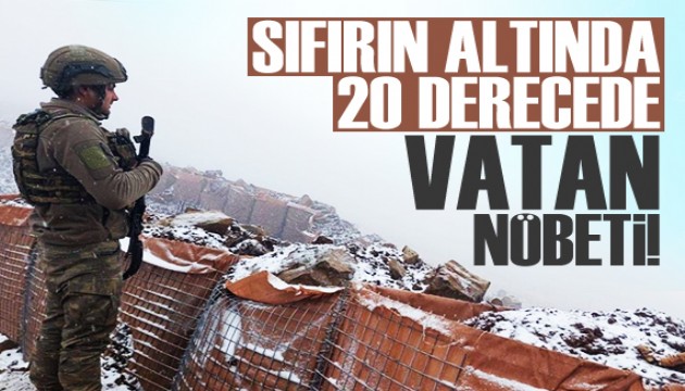 Mehmetçik'ten sıfırın altında 20 derece ve 4,5 metre kar altında vatan nöbeti