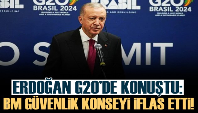 Cumhurbaşkanı Erdoğan: BM Güvenlik Konseyi iflas etti