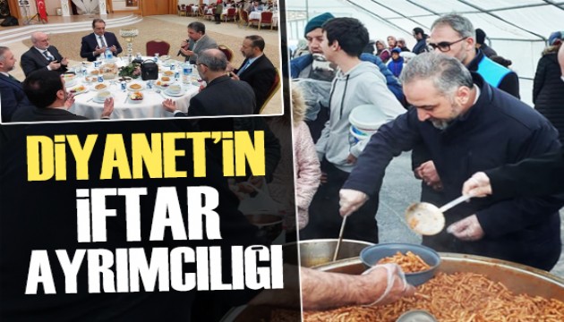 Diyanet'in iftar yemeğindeki görüntüler gündem oldu