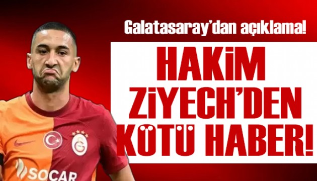 Galatasaray'dan Hakim Ziyech'in sakatlığı hakkında açıklama!