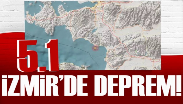 İzmir'de 5.1 büyüklüğünde deprem