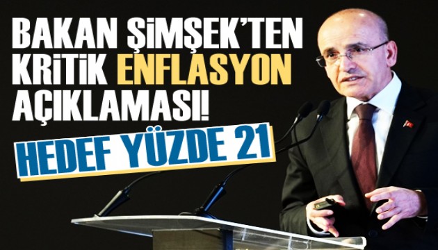 Bakan Şimşek'ten kritik enflasyon açıklaması!