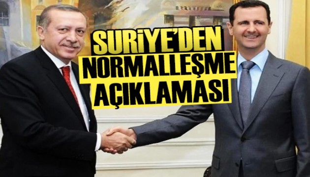 Suriye'den normalleşme açıklaması