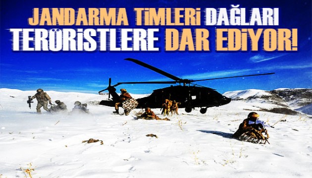 Jandarma timleri karış karış dolaştıkları dağları teröristlere dar ediyor