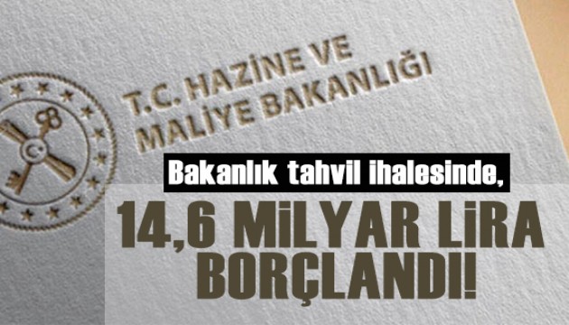 Hazine 14,6 milyon lira borçlandı