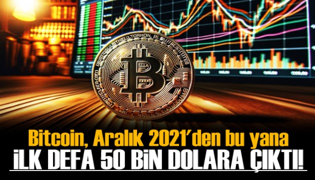 Bitcoin'in fiyatı, Aralık 2021'den bu yana ilk defa 50 bin doları aştı