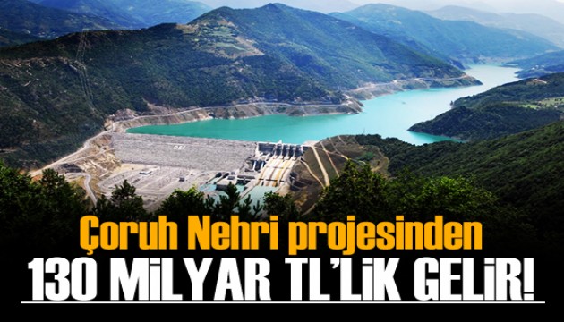 Çoruh Nehri projesinden 130 milyar TL kazanıldı