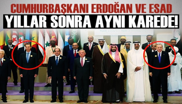 Erdoğan ve Esad yıllar sonra aynı karede