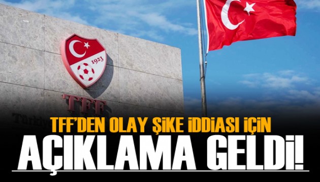 TFF'den olay şike iddiasına cevap!