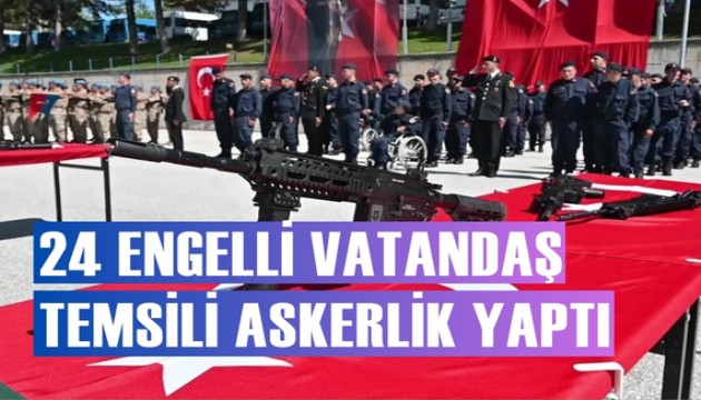 24 engelli vatandaş Yozgat'ta temsili askerlik yaptı