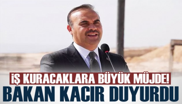 Bakan Kacır'dan iş kuracaklara 2 milyon lira destek müjdesi!