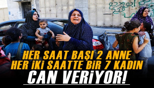 BM: Gazze'de saat başı 2 anne, her iki saatte bir 7 kadın öldürülüyor