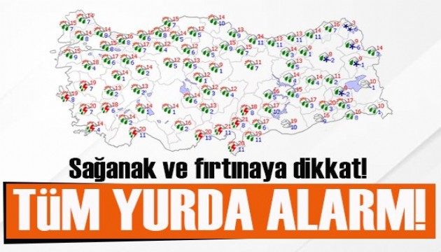 Meteoroloji uyardı: Tüm yurtta sağanak ve fırtına alarmı!