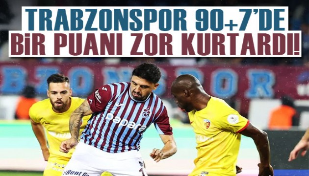 Trabzonspor 90+7'de bir puanı zor kurtardı!