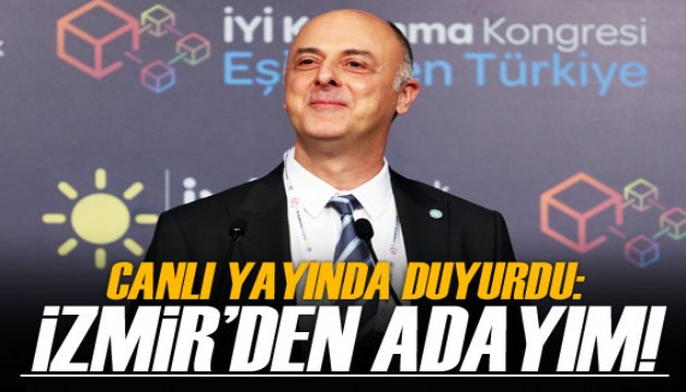 İYİ Partili Ümit Özlale: İzmir'den adayım!