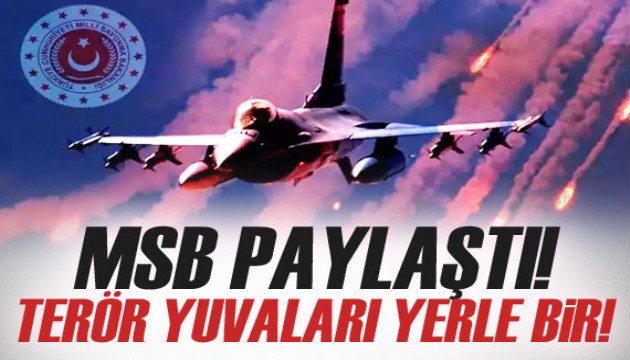 MSB hava harekatının görüntülerini paylaştı!