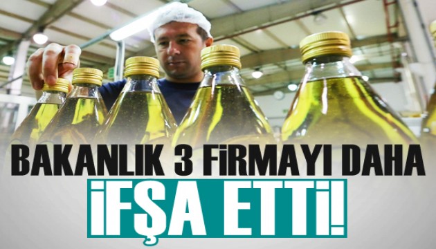 Bakanlık 3 firmayı daha ifşa etti!