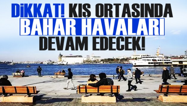 Türkiye'de kış ortasında bahar havaları artacak