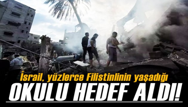 İsrail, yüzlerce Filistinlinin yaşadığı okulu hedef aldı