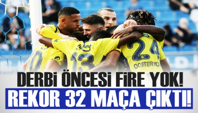 Fenerbahçe rekor kırdı! Derbi öncesi fire yok!