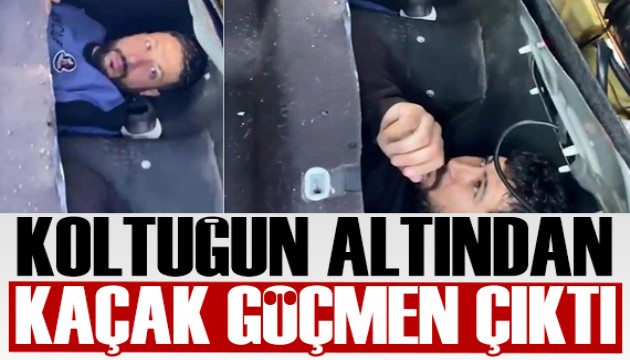 Yurt dışına kaçmak isteyen göçmenler koltuğun altından çıktı