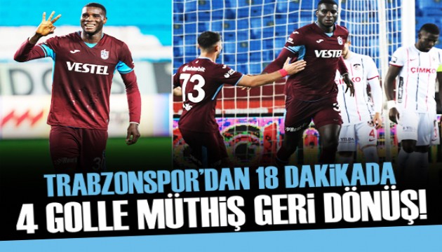 Trabzonspor'dan müthiş geri dönüş!