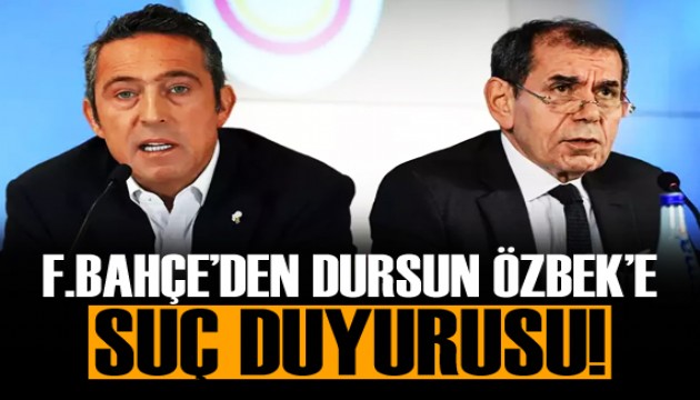 Fenerbahçe'den Dursun Özbek hakkında suç duyurusu