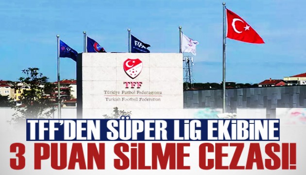 TFF, Adana Demirspor'a 3 puan silme cezası verdi