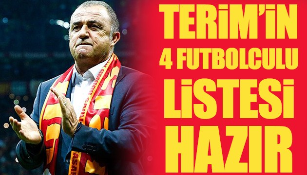 Terim 4 futbolculuk listeyi sundu