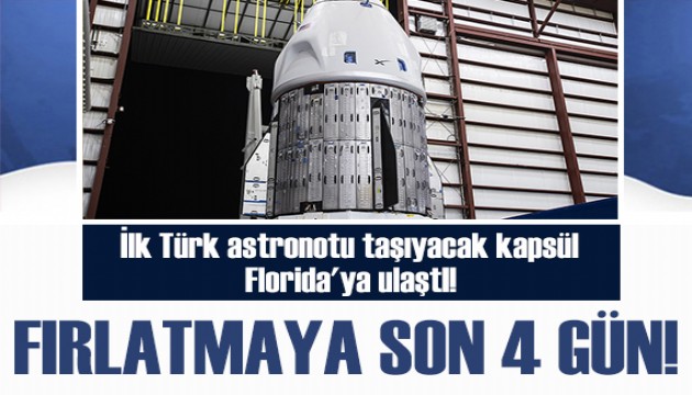 İlk Türk astronotu taşıyacak kapsül Florida'ya ulaştı